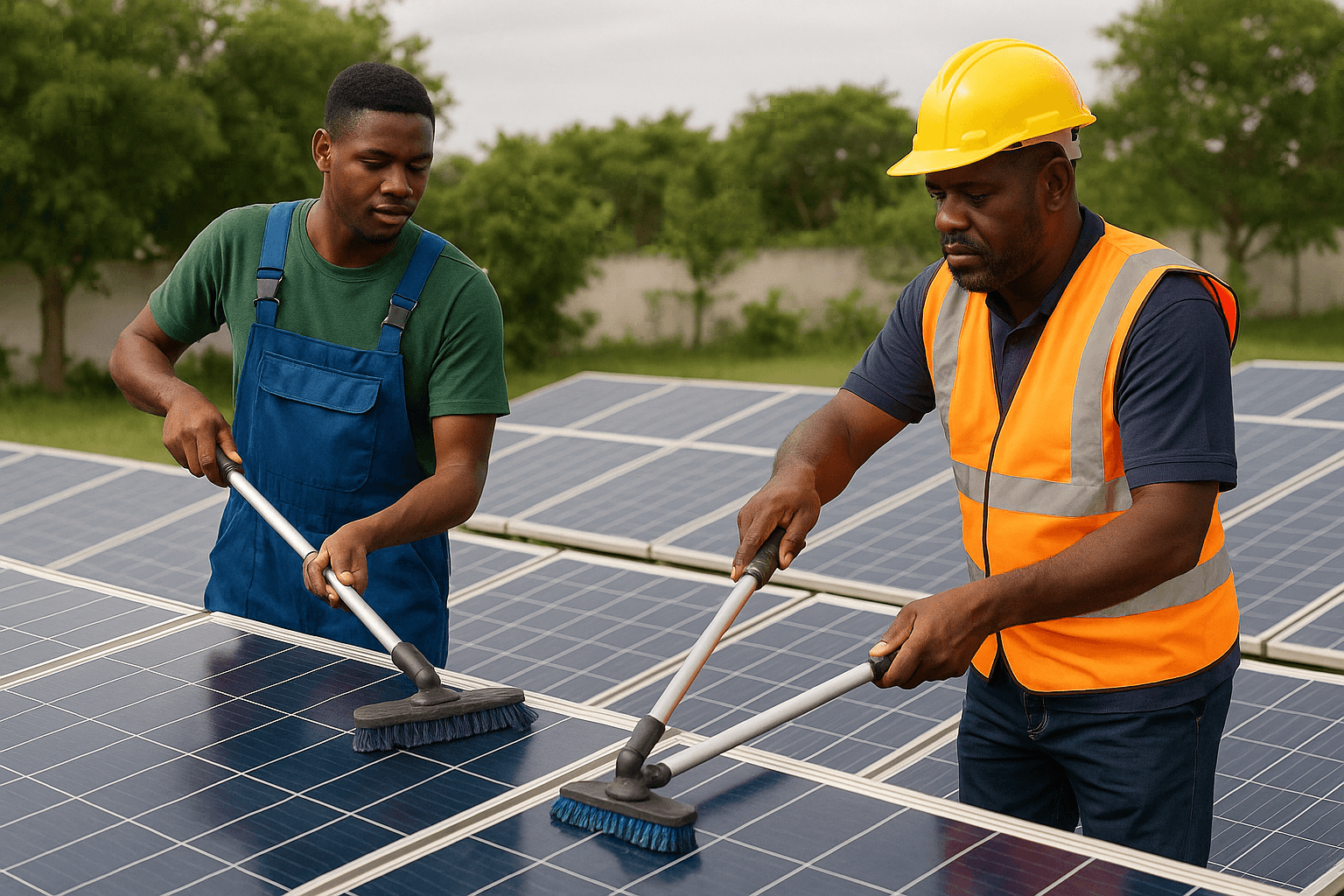 Solar panel cleaning and maintenance